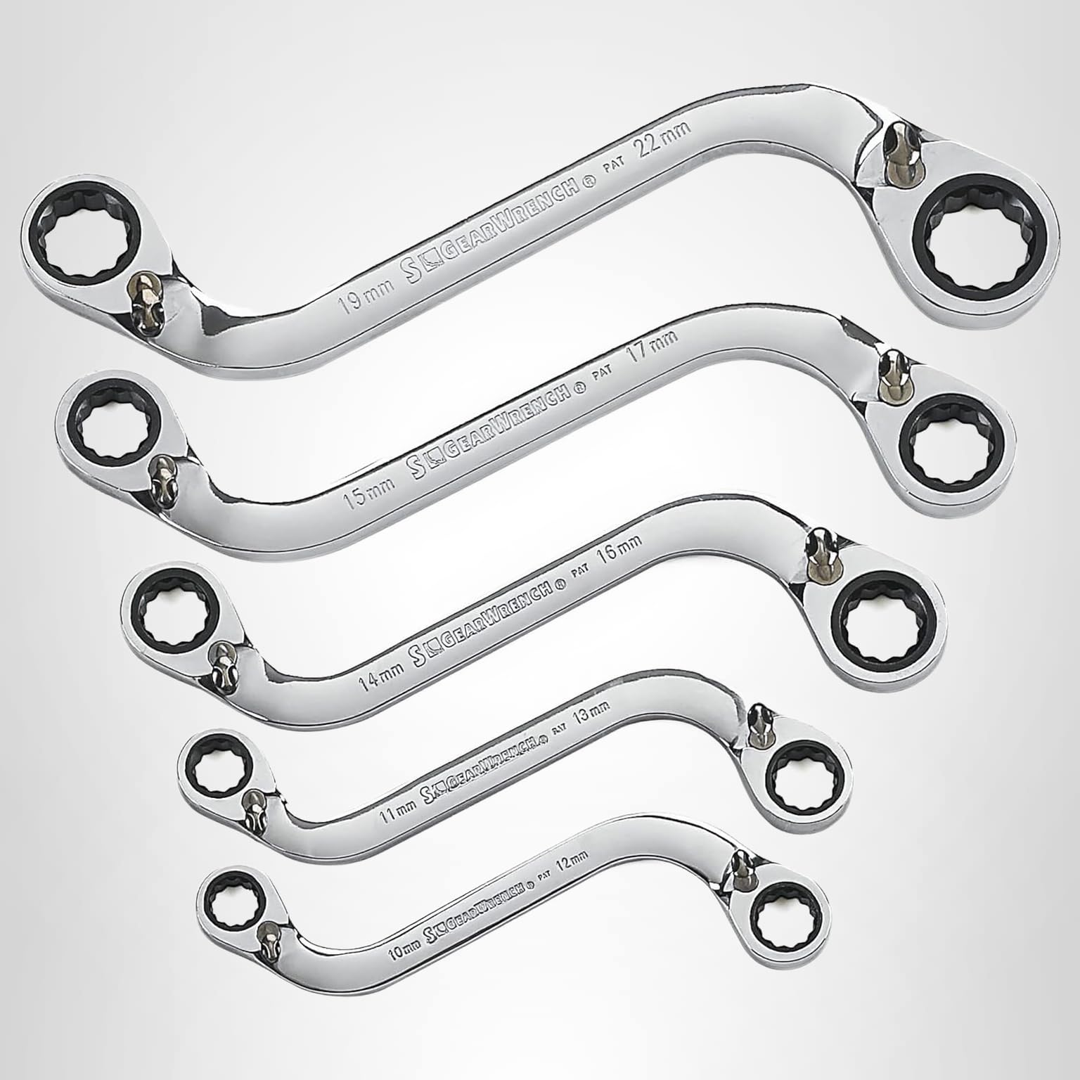 GEARWRENCH 5 Pc. 12 Pt. Reversible S-Shape Double Box Ratcheting